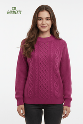 QR OAKRIDGE WOMENS PINK SWEATER - Smgarment's